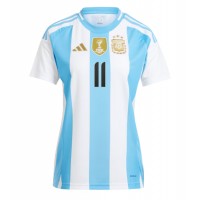 Camiseta Argentina Angel Di Maria #11 Primera Equipación para mujer Copa America 2024 manga corta